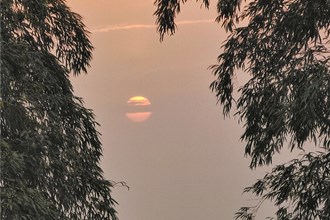 太陽山上的落日