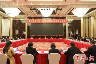 秦國文在參加常德代表團審議時指出 堅持全面依法治省 發展全過程人民民主