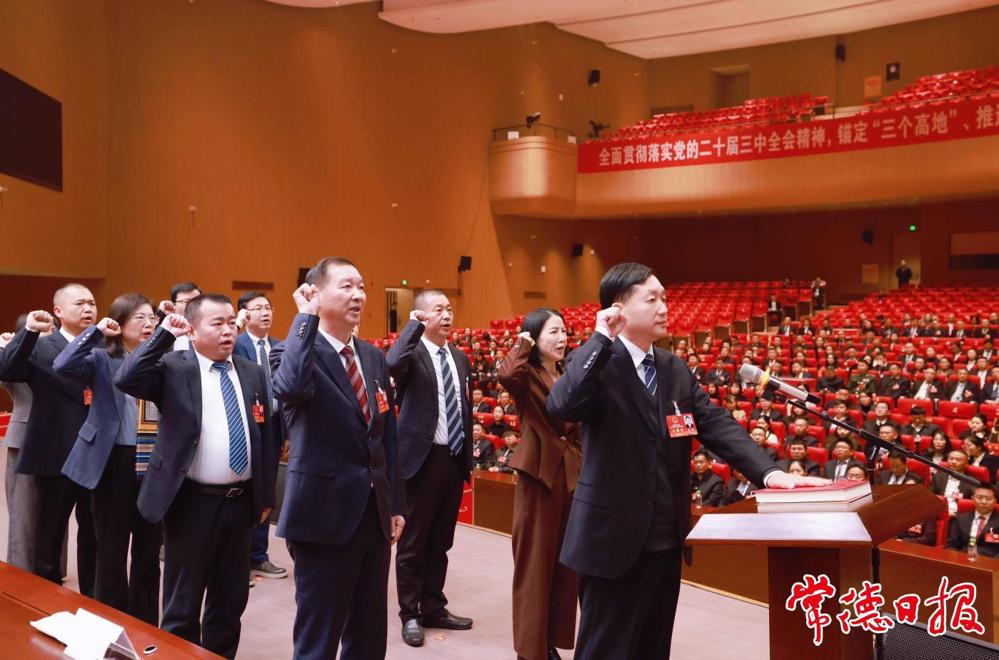向憲法宣誓儀式現場