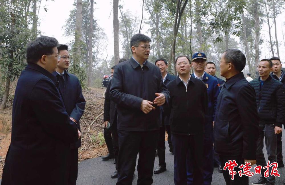 市委書記羅毅君，市委副書記、市長(zhǎng)周振宇一行在常德市河洑國(guó)有林場(chǎng)督導(dǎo)檢查
