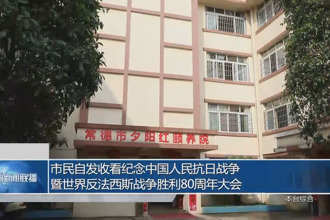 市民自發收看中國人民抗日戰爭暨世界反法西斯戰爭勝利80周年紀念大會