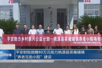 平安財險捐贈80萬元助力桃源縣茶庵鋪鎮“養老互助小院”建設